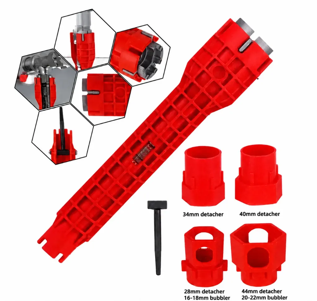 LLAVE MULTIFUNCIONAL PARA AJUSTAR LAVAPLATOS ROJA DISTRI JS-113