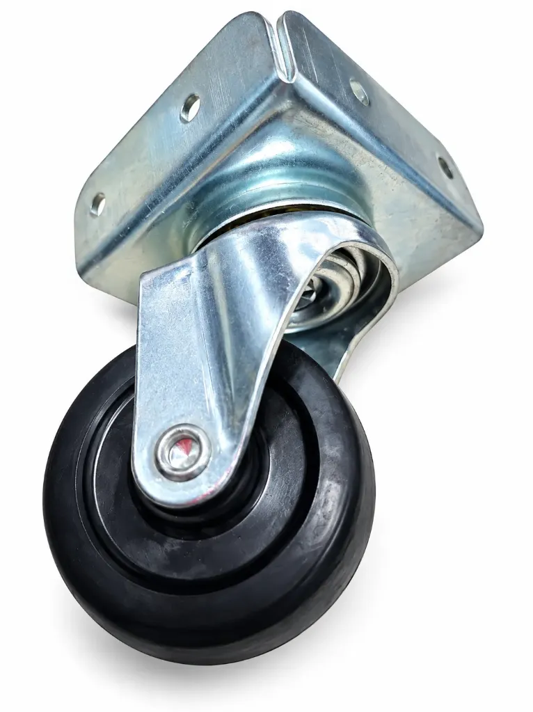 RODACHIN GIRATORIO PLANO ESQUINERO NEGRO 2"