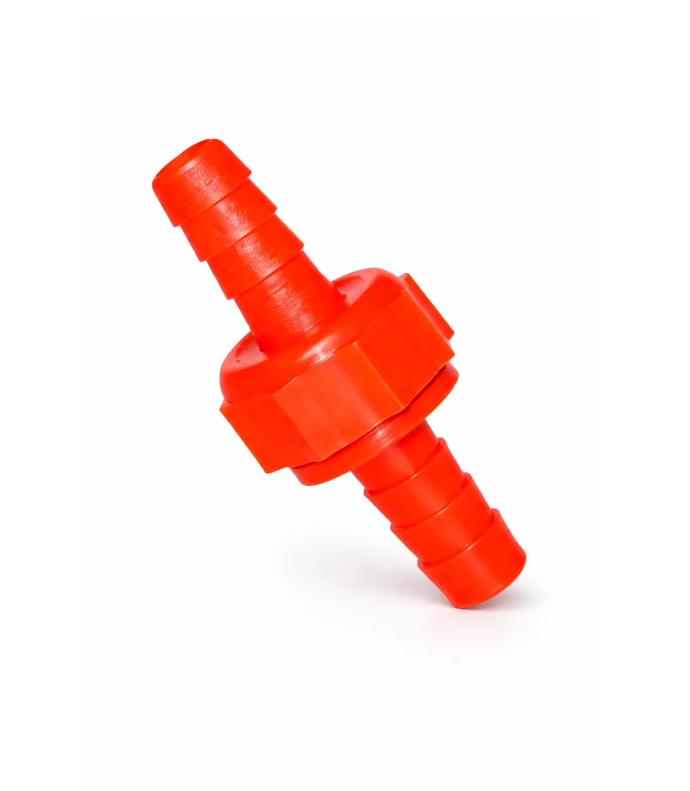 RACOR MANGUERA PLASTICO FINO - COLOR ROJO