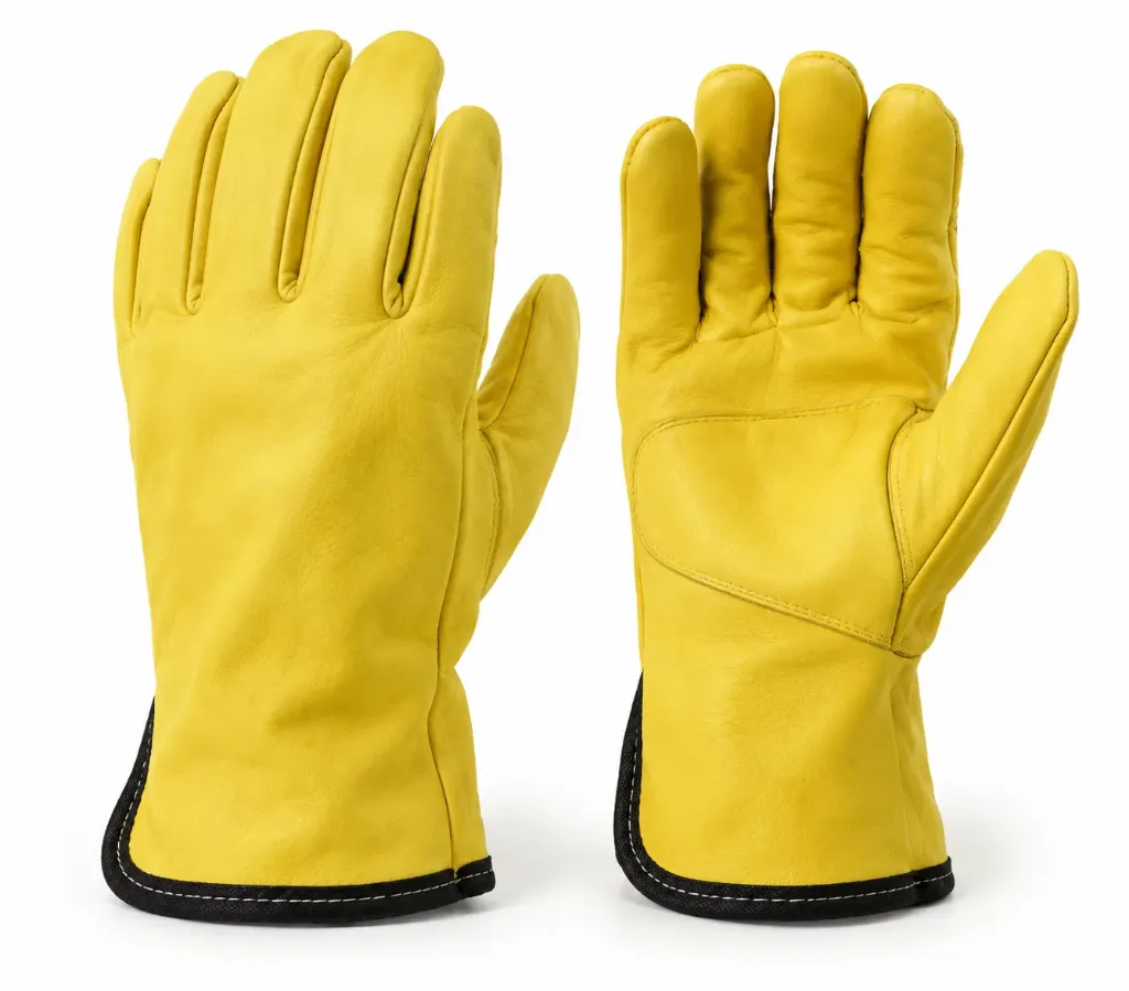 GUANTE INGENIERO AMARILLO LISO CORTO