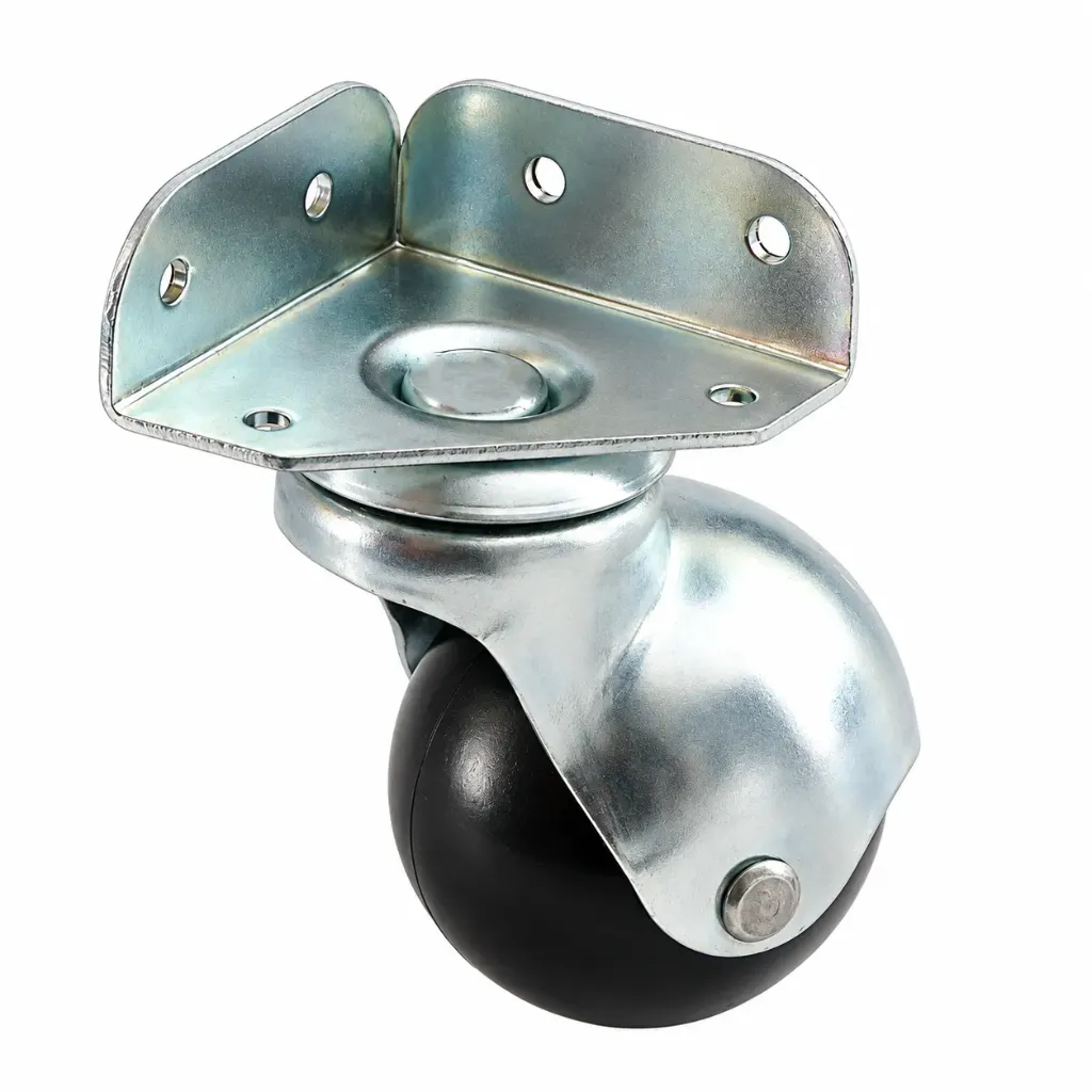 RODACHIN NEGRO ESQUINERO BOLA 2"