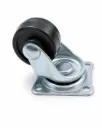 RODACHIN GIRATORIO PLANO NEGRO 7/8"
