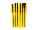 JUEGO 6 PIEZAS LIMA PARA JOYERIA MANGO NEGRO 3X140MM - ECO