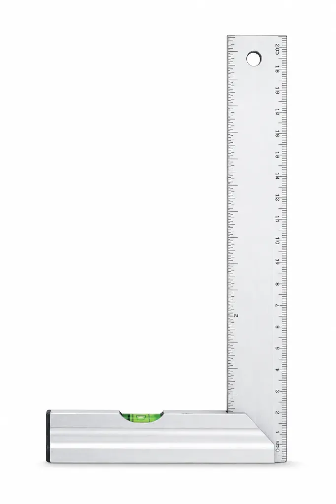 ESCUADRA ALUMINIO CON NIVEL 8"