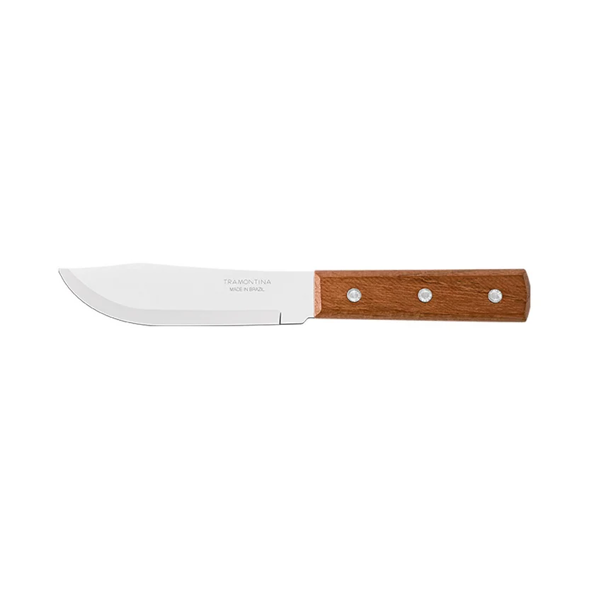 CUCHILLO TRAMONTINA PUNTA REDONDA 5" MANGO MADERA
