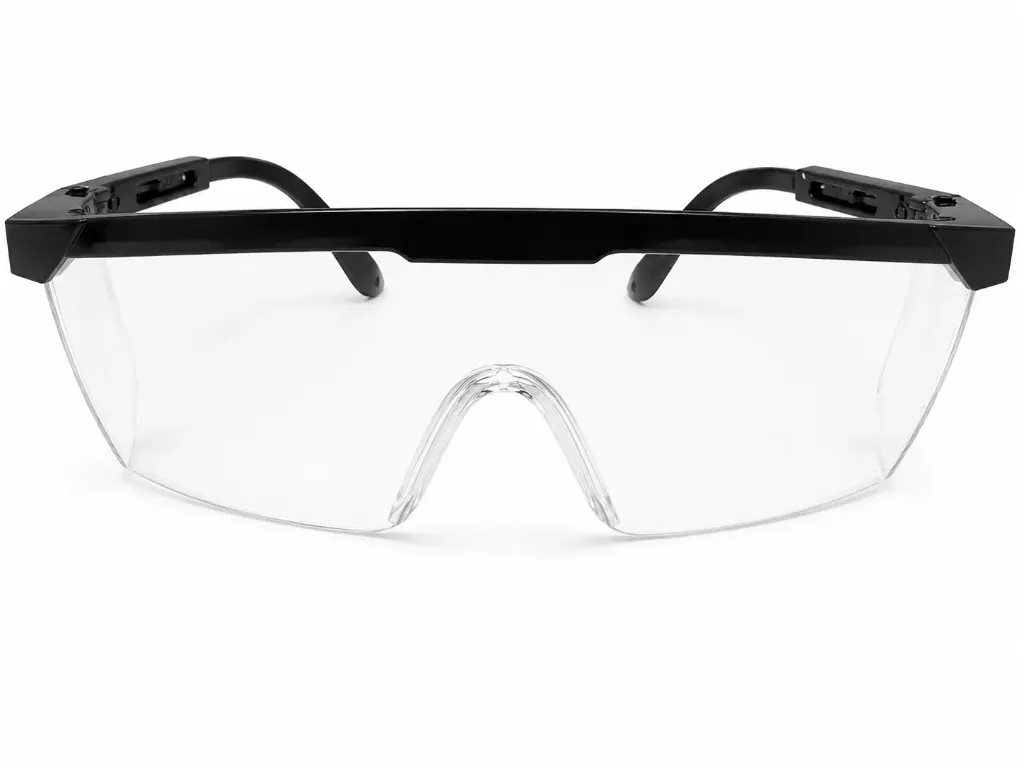 GAFAS DE PROTECCION TRANSPARENTE MARCO NEGRO AJUSTABLE