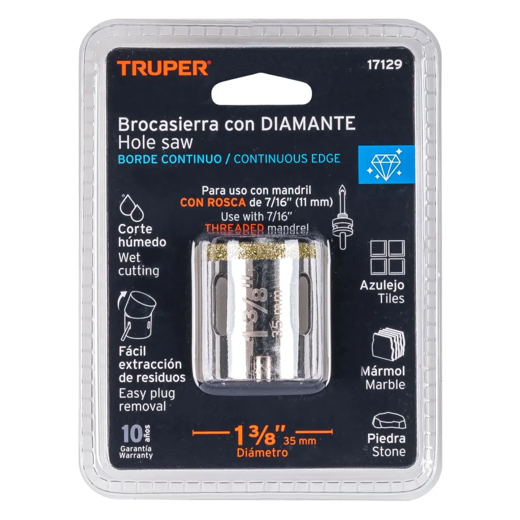 [17129] COPA SIERRA BORDE CONTINUO DIAMANTADO 1-3/8" - TRUPER