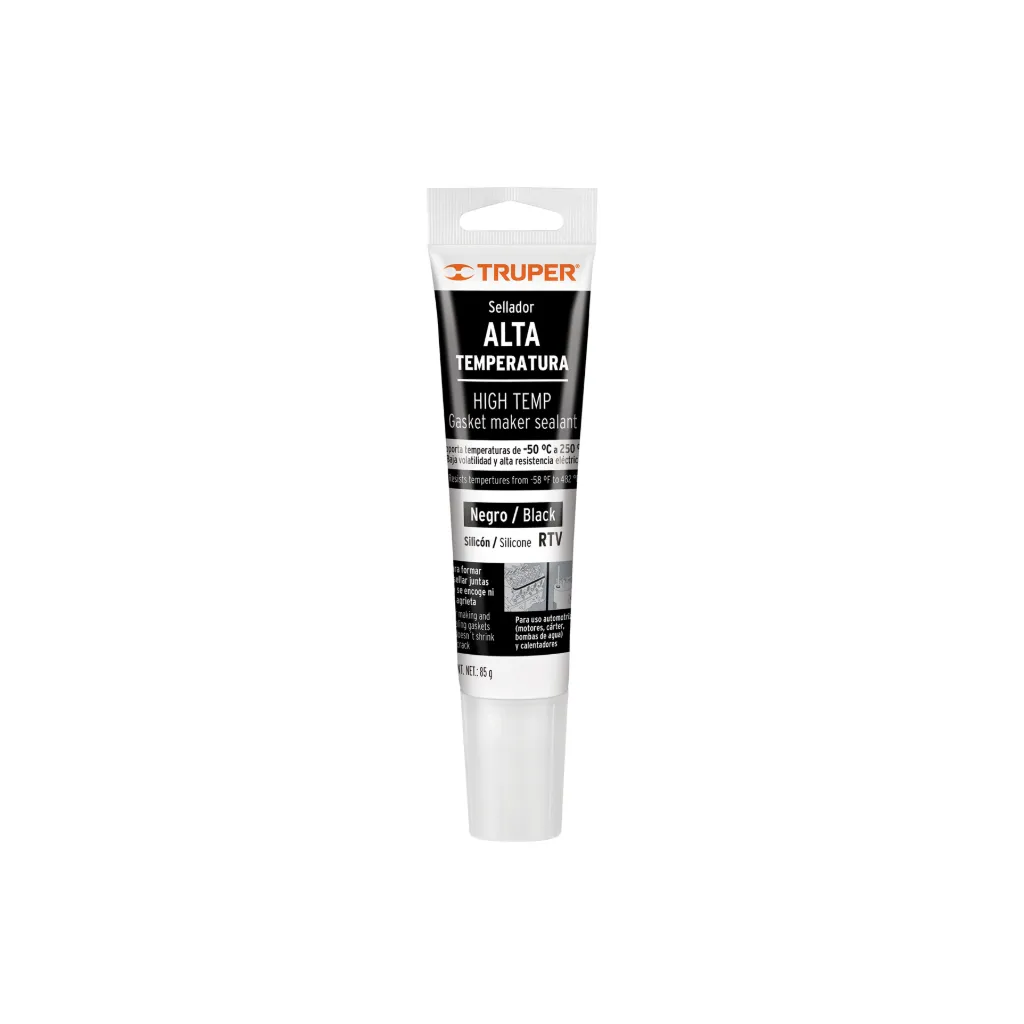 SILICONA NEGRA ALTA TEMPERATURAS 85G - TRUPER
