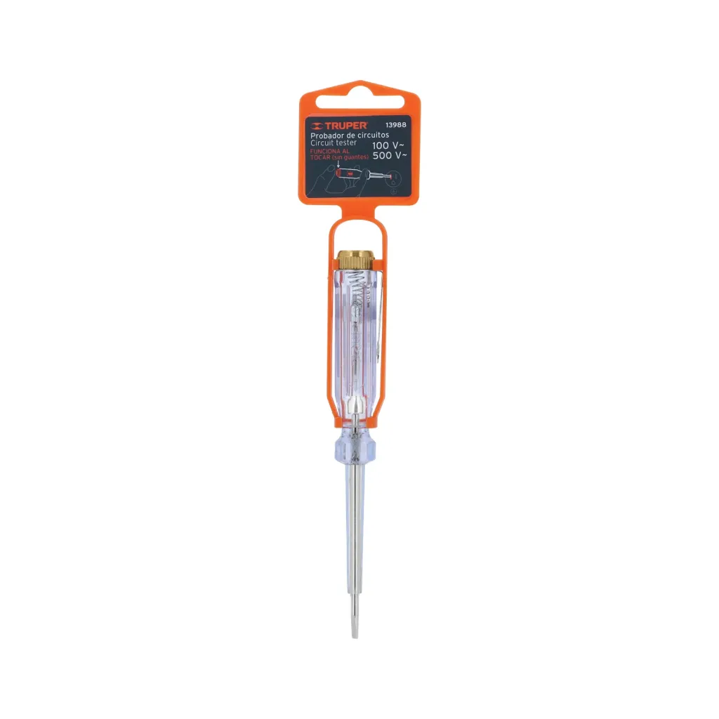 [13988] PROBADOR DE CORRIENTE AC TIPO DESTORNILLADOR 14CM - TRUPER