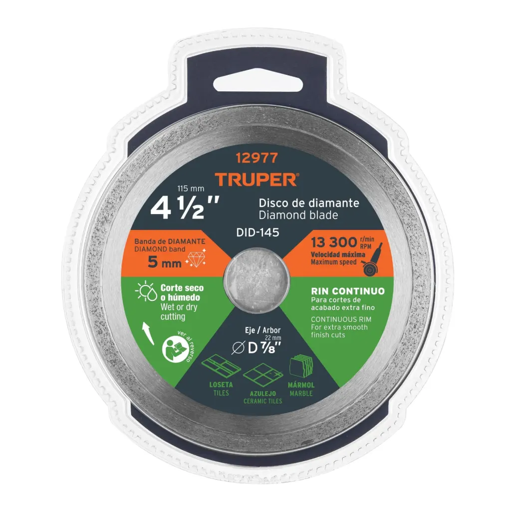 DISCO DE CORTE CONTINUO 4-1/2 x 1.16MM - TRUPER