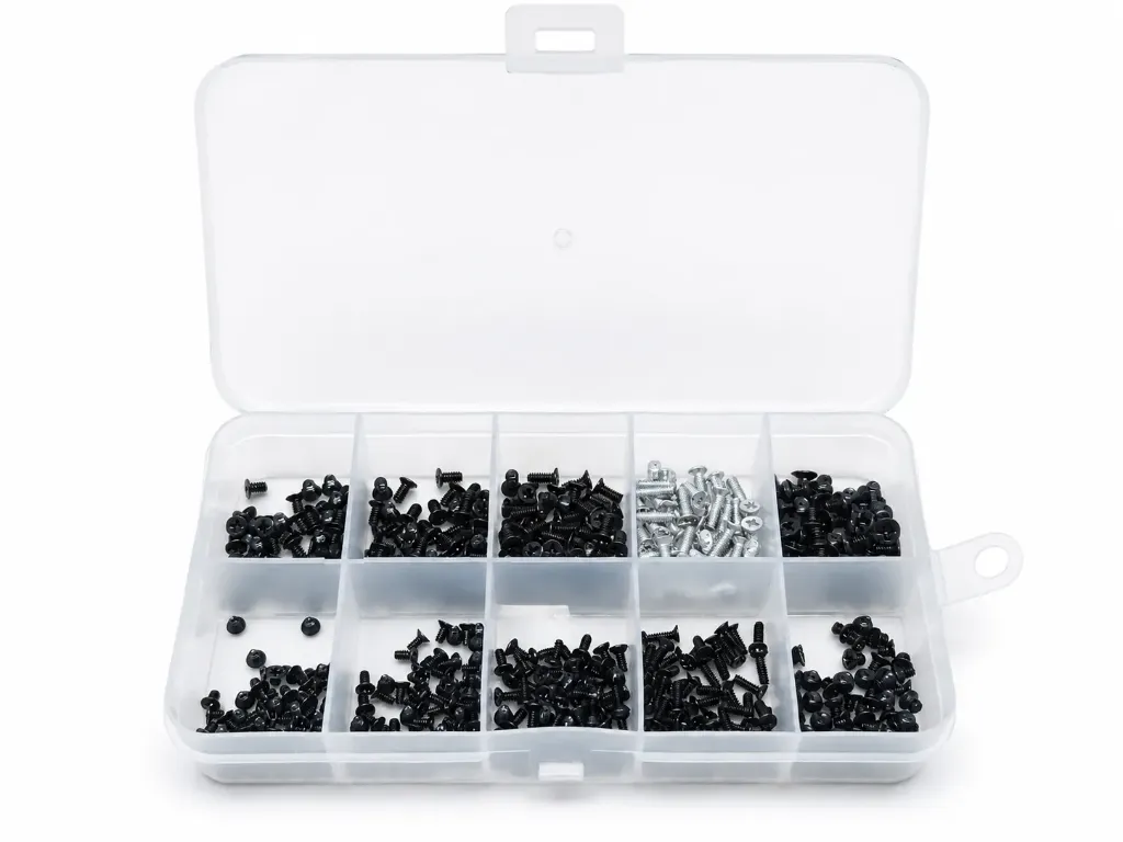 KIT DE MINI TORNILLOS PLANOS PC/NOTEBOOK/CONSOLA 1500 PIEZAS