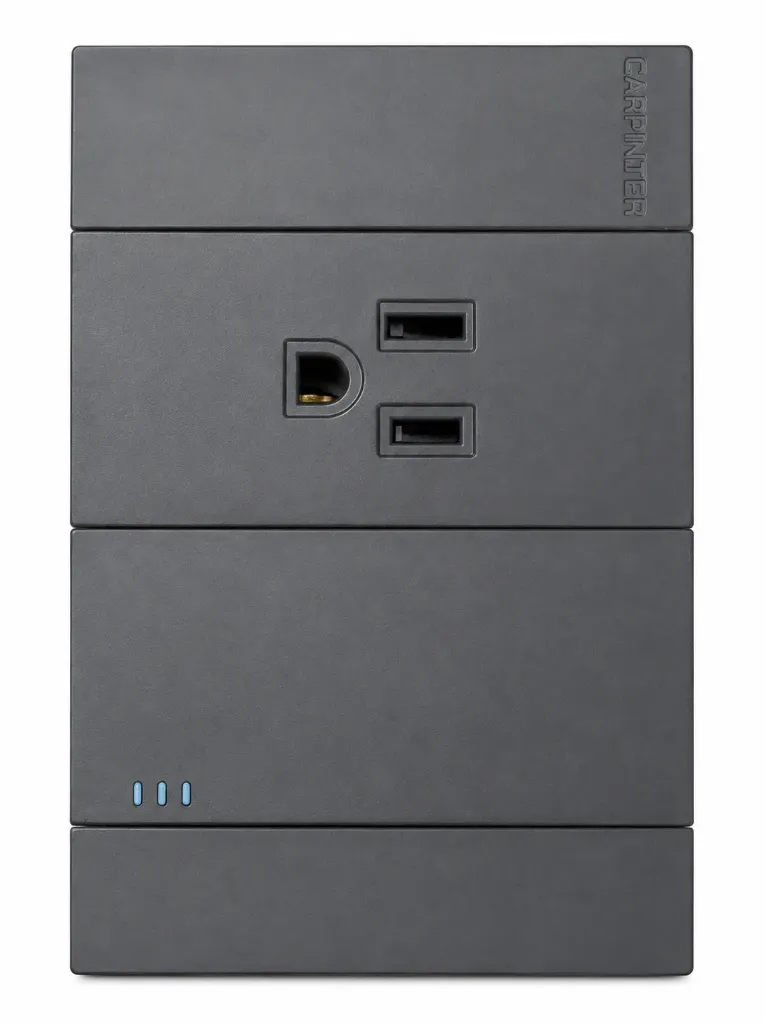 TOMA INTERRUPTOR B9 NEGRO B9-021-3WAY