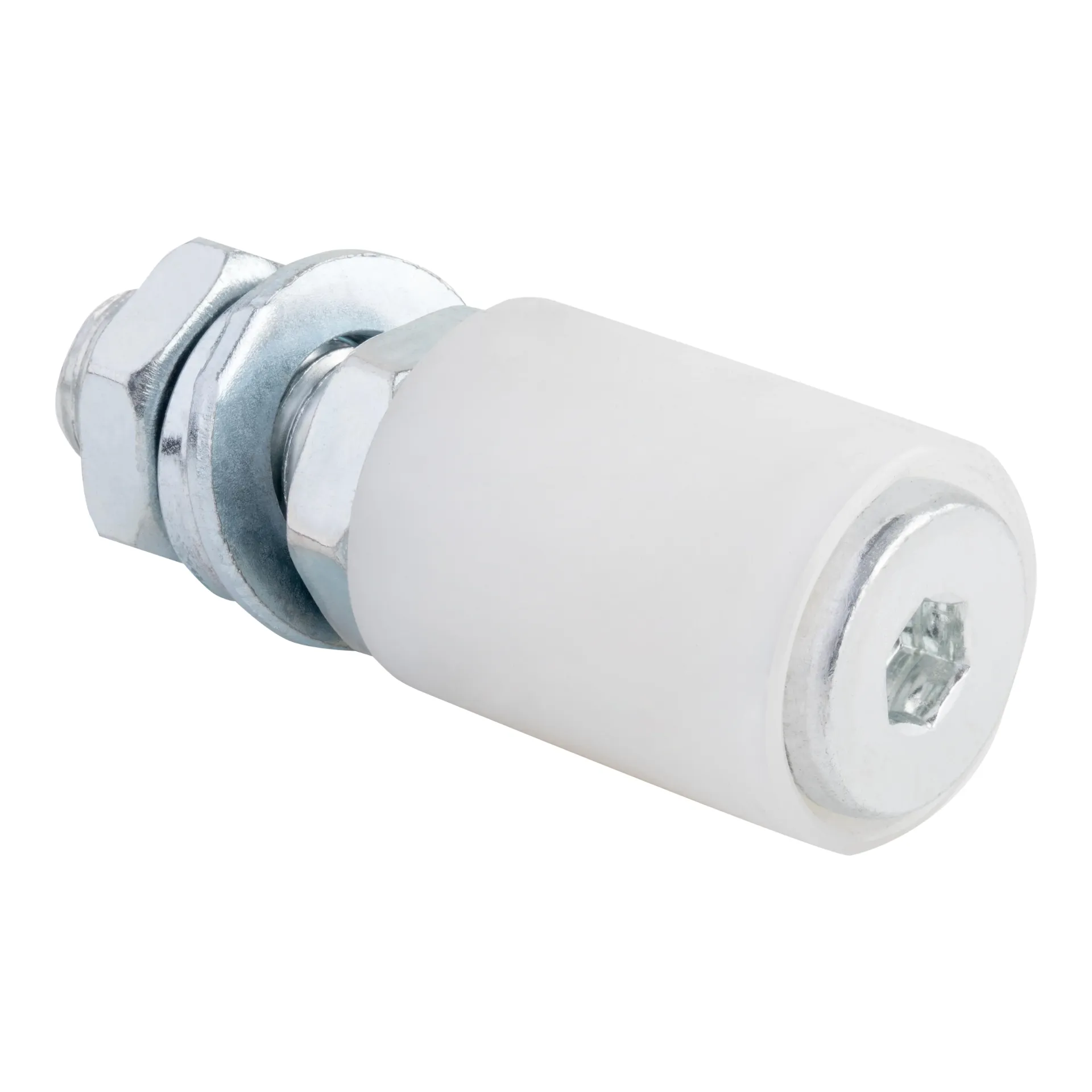 RODILLO DE NYLON BLANCO PARA RIEL 30MM X 40MM