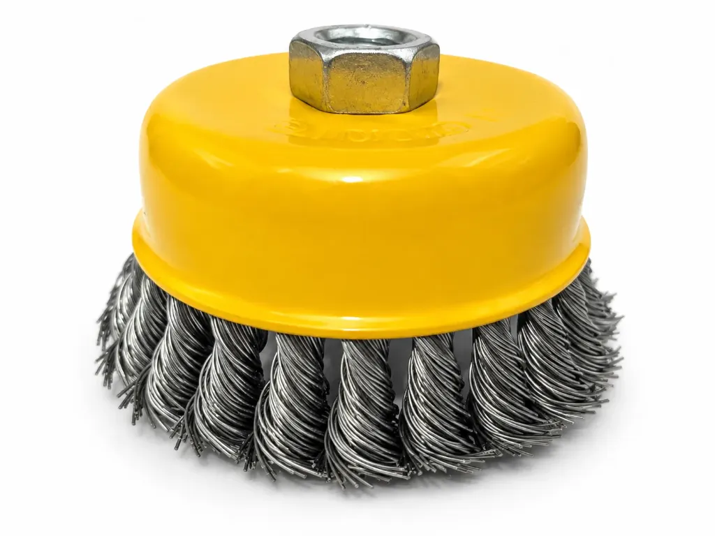 GRATA PARA PULIDORA ACERO CERDAS RETORCIDAS 4"
