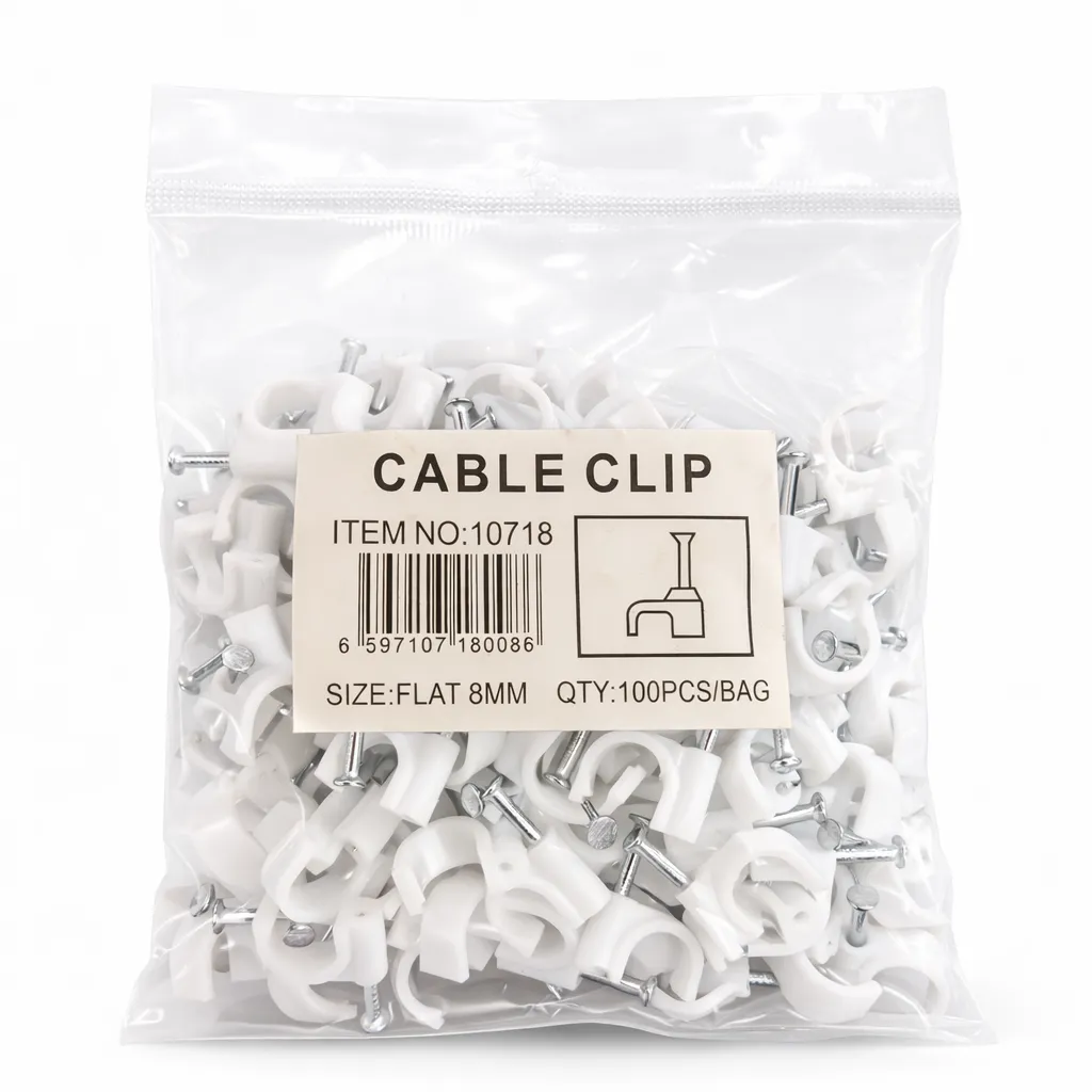 GRAPA PARA CABLE CON PUNTILLA 8MM
