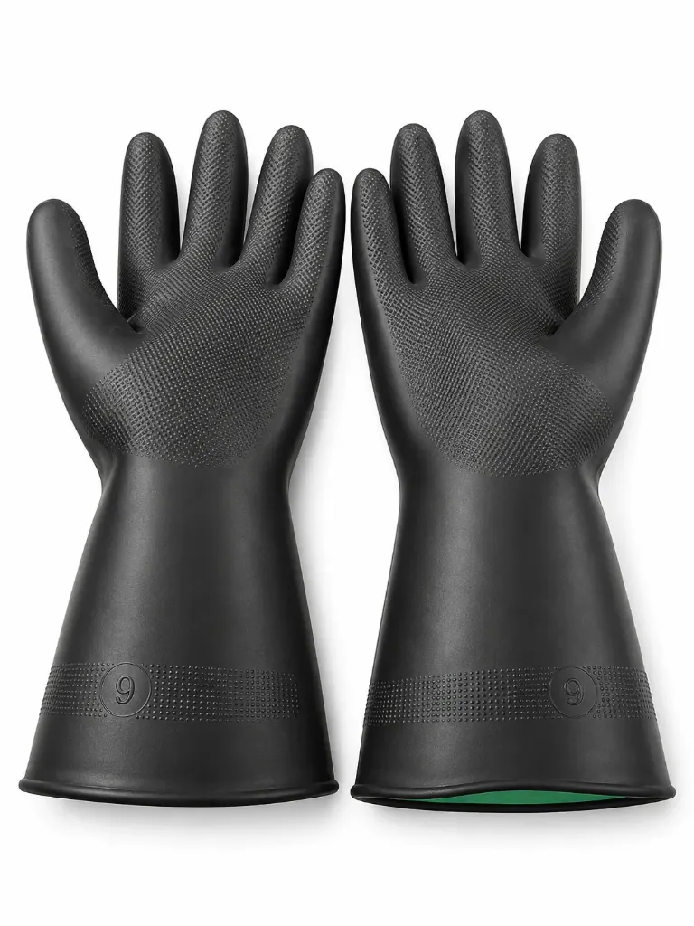 GUANTE DE CAUCHO NEGRO TALLA 9